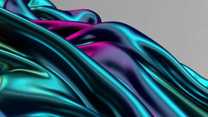 Poster - Abstract silky fabric in vibrant colors, fluid motion and texture concept