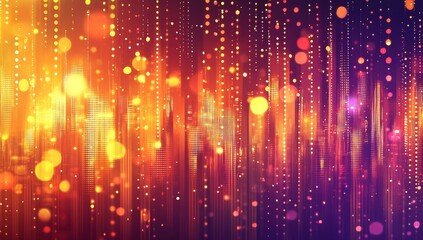 Poster - Abstract vibrant light streaks and bokeh.