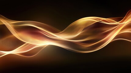 Poster - Abstract AI particle wave glowing with energy, forming a digital neural network on a clean dark gradient background