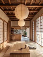 Wall Mural - Serene Minimalist Japanese Style Home Interior Design