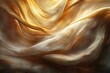 © Thedinindu - Golden fabric draped in elegant waves, illuminated by warm light, creating a luxurious texture.