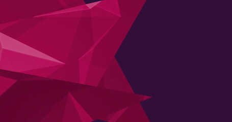 Poster - Image of red shapes on black background