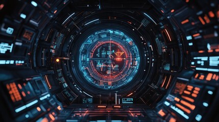 Poster - A futuristic stock market screen with glowing graphs, numbers, and data points, symbolizing the digital transformation of market analysis