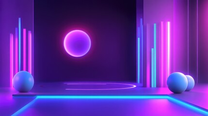 Poster - A futuristic workspace with digital financial data and glowing bar graphs, representing the future of investment analysis and tracking