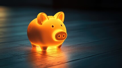 Poster - A glowing budget plan on a digital screen with expenditure breakdowns, savings targets, and investment strategies, representing an organized financial plan