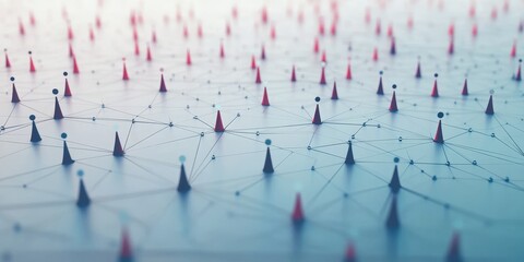 Poster - Abstract network connection nodes.