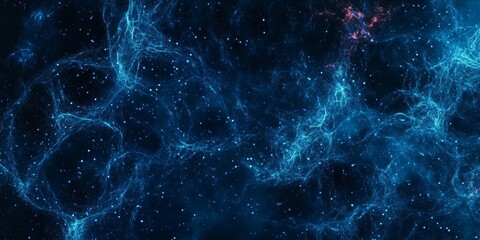 Wall Mural - abstract blue nebula cosmic background.
