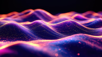 Poster - Digital cloud with glowing analytics graphs and flowing data streams, representing big data processing and visualization