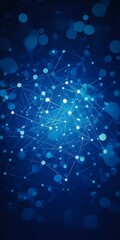 Poster - Abstract blue network connection background.