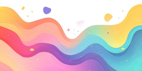 Aufkleber - Colorful abstract wavy background.