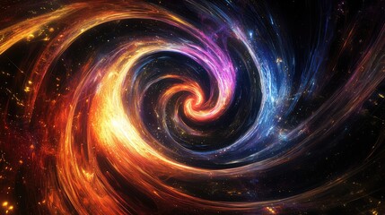 Aufkleber - Vibrant AI abstract background with swirling data streams and glowing particles, giving a sense of futuristic technology