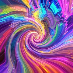 Wall Mural - Abstract fluid color background resembling a colorful rainbow swirl, wallpaper, abstract