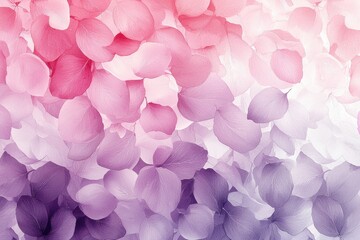 Poster - Ombre watercolor pattern featuring soft pink and purple petals blending seamlessly in a serene artwork