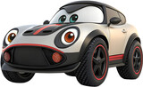 Cute cartoon car design with expressive emotions, perfect for fun, creative projects.