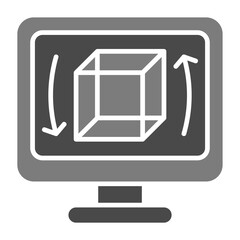 Poster - 3d cube Icon