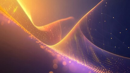 Leinwandbilder - An abstract background featuring a financial graph with diagonal lines and glowing data points, emphasizing the concept of investment growth and opportunity