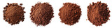 Closeup of rich dark cocoa powder texture on a plain backdrop  Aromatic and gourmet cocoa ingredients for baking desserts and beverages