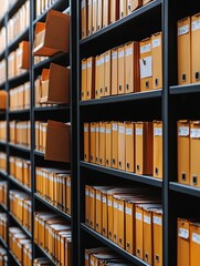 Poster - An organized filing cabinet with labeled folders representing systematic data documentation