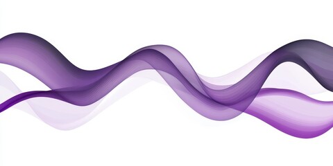 Aufkleber - Abstract purple wave flow design.