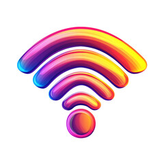 Poster - Colorful Abstract Wifi Symbol Design Illustration