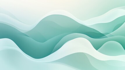 Poster - A serene abstract background with soft, ethereal gradients in shades of blue and green, creating a peaceful and calming atmosphere.