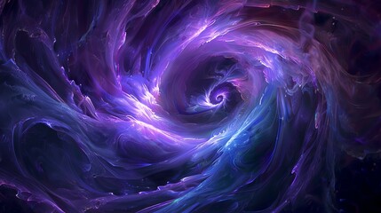 Wall Mural - purple and blue abstract digital art.