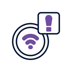 Wall Mural - wifi alert dual tone icon. vector icon for your website, mobile, presentation, and logo design.