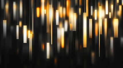 Leinwandbilder - A candlestick chart in rich gold and black tones on a sleek background, highlighting the daily price changes of gold in a premium design