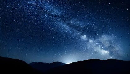 Poster - night sky with stars. starry night sky.