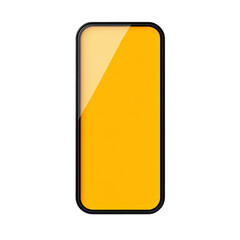 Aufkleber - A Smartphone Mockup With Yellow Screen Display