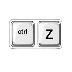 Poster - White Buttons Depicting Control Z Keyboard Shortcut