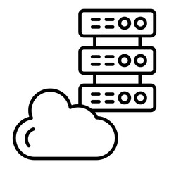 Wall Mural - Cloud server Icon