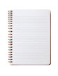 © yendisupiandi - A blank, spiral-bound notebook with lined pages lies open, ready for writing or note-taking.