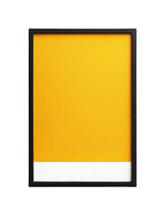 Poster - Black Framed Square Showing Yellow And White