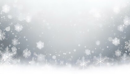 Poster - abstract christmas background with snowflakes. snowflakes on glittering gray background. winter holiday theme with copy space.