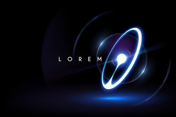 Wall Mural - circle light shape with glow effect