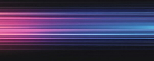 Wall Mural - abstract horizontal gradient background with blue and purple neon stripes on black