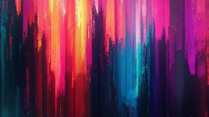 Wall Mural - abstract glitch art background with neon colors