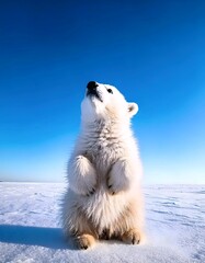 polar bear on ice