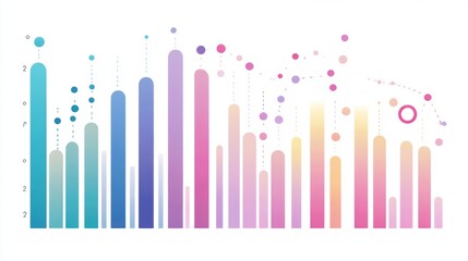 Poster - a modern combination chart displaying both line and bar graphs for comprehensive financial analysis,