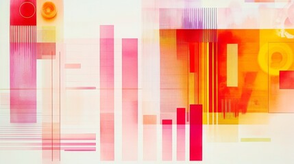 Poster - A modern combination chart displaying both line and bar graphs for comprehensive financial analysis, arranged on a clean white background for clarity