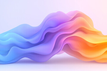 Aufkleber - An abstract wave design featuring dynamic neon blue and purple gradients intertwined in a seamless, flowing motion,