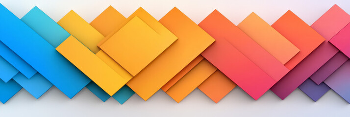 Poster - A sleek abstract pattern with vibrant lines intersecting at various angles, creating dynamic gradient curves on a clean background,