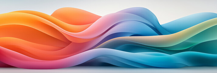 Aufkleber - A sophisticated abstract artwork featuring dynamic, colorful lines intertwined with seamless gradient curves, highlighting motion and depth,