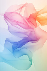 Aufkleber - An elegant composition of flowing colorful waves featuring dynamic gradient vibrancy in shades of blue, pink, and purple against a minimalist backdrop,