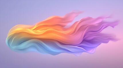 Poster - An elegant abstract artwork showcasing flowing, colorful waves with gradient vibrancy in vivid hues, enhancing the visual appeal,