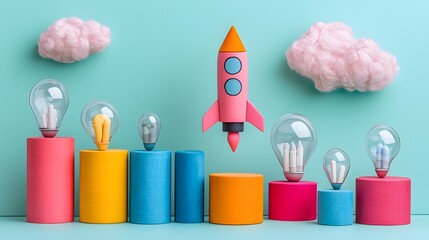 Poster - Visually Striking Infographic Illustrating The Most Popular Entrepreneurial Ideas And Startup Concepts For The Current Year  Featuring Iconic Symbols Of Innovation Growth and Future Opportunities