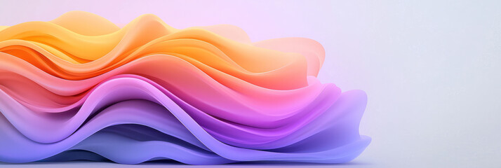 Poster - A dynamic abstract wavy background featuring swirling purple and orange gradient lines, adding depth and complexity to the design,