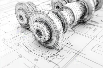 Poster - Technology and engineering concept.