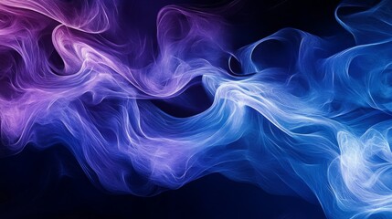 Poster - A smooth gradient abstract background in shades of blue and purple, with soft, flowing transitions and a slight blur effect for a calming visual